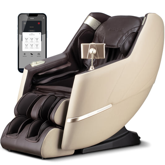 R8606-Blue APP&amp;AI Control Peadal Auto-Extend Zero-G Sillón de masaje