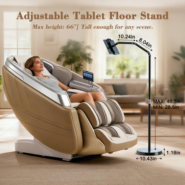 iboomas adjustable tablet floor stand max height 66 inches tall enough for any scene