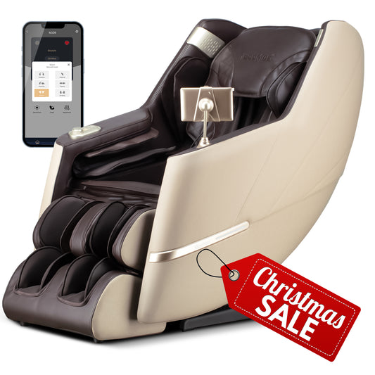 R8606-Blue APP&amp;AI Control Peadal Auto-Extend Zero-G Sillón de masaje