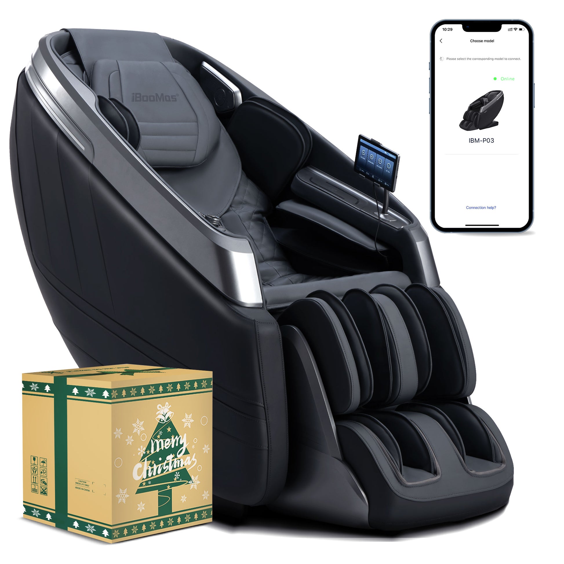 <Christmas Package> IBooMas® IBM-P03 Ultimate 4D Mimic Space Capsule Zero-G Massage Chair (2 Colors)