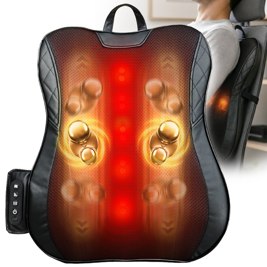 Cordless Shiatsu Track-Moving Roller Back & Lumbar Massager with Heat