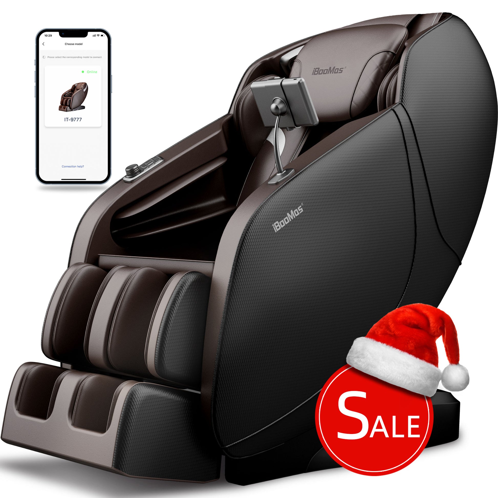 IBooMas® IT-9777 Real Pro Ultra 3D Chest Heating Zero-G Massage Chair with Pedal