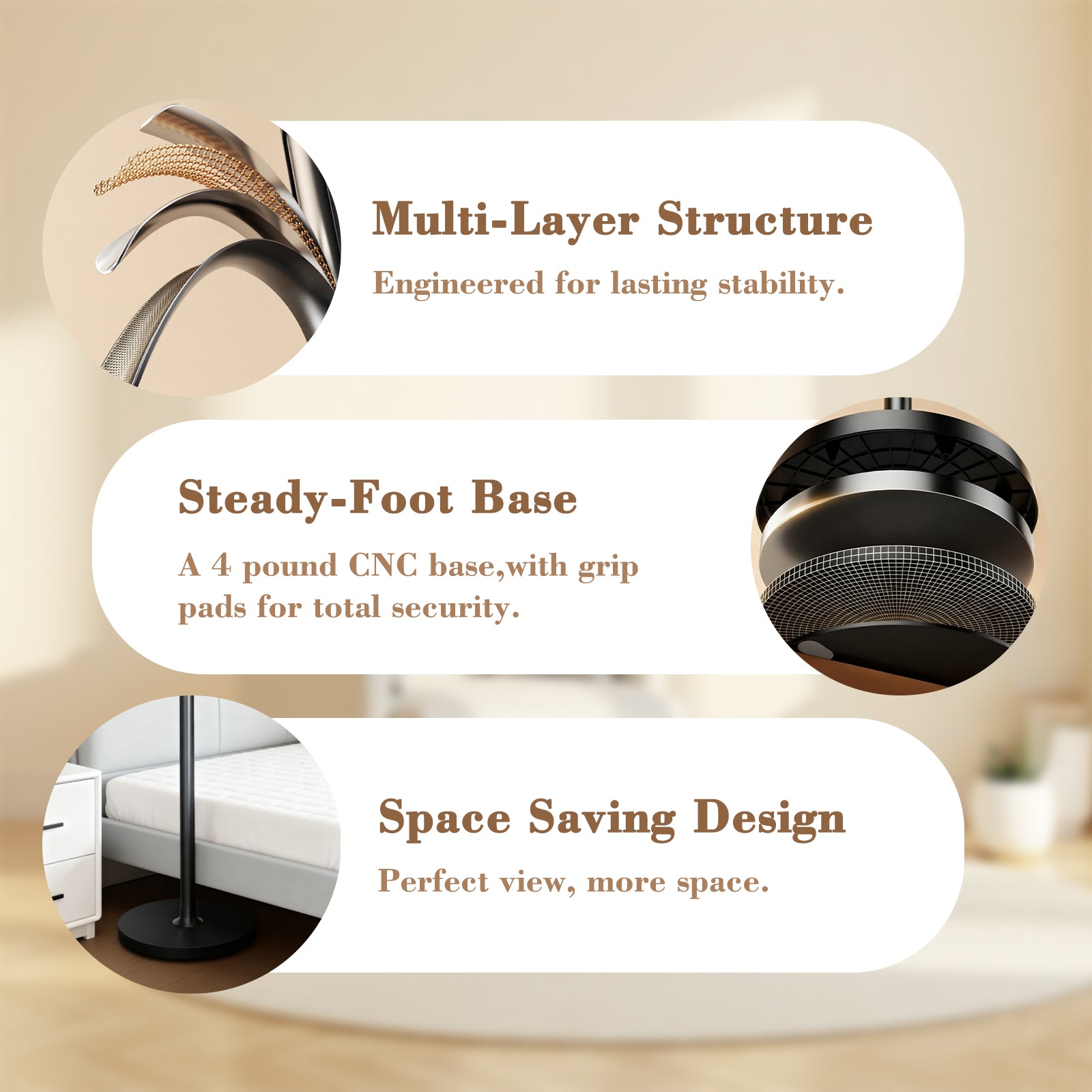 66" iPad Stand, Tablet Floor Stand with Wireless Remote, Full-Angle Adjustable Overhead Phone Mount for Bed