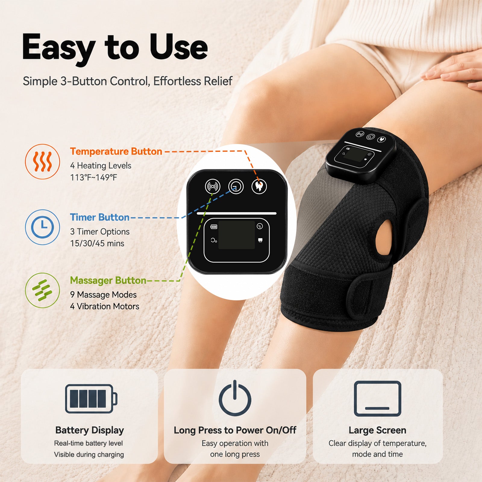 rechargeable knee massager