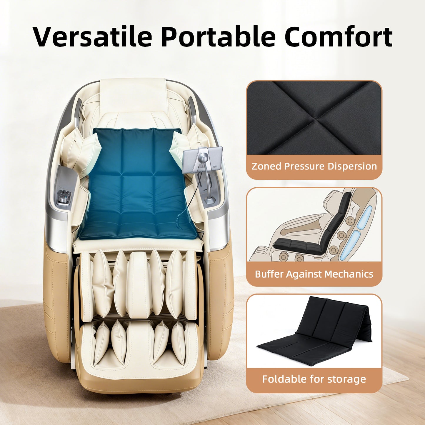 iBooMas SL-track massage chair with cushion