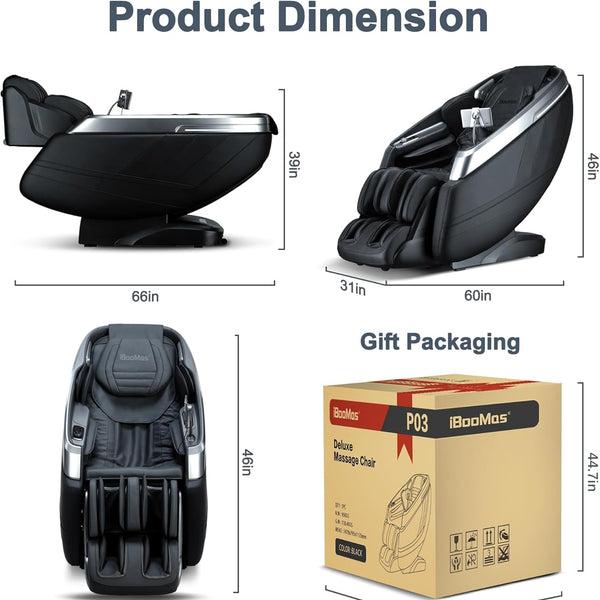 IBooMas® IBM-P03 Dual Mech Ultimate 4D Mimic Space Capsule Massage Chair
