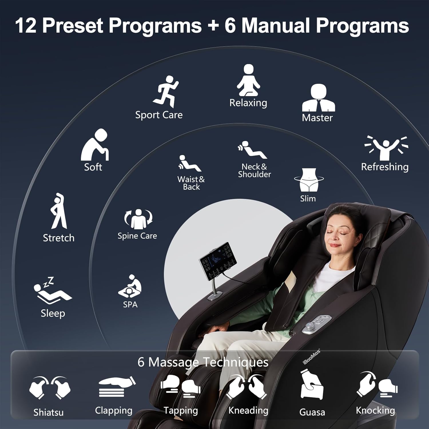 <Special Deal> IBooMas® IT-9777 Real Pro Ultra 3D Chest Heating Zero-G Massage Chair with Pedal