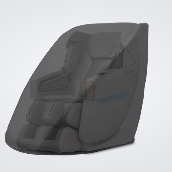 R8606-Grey Fauteuil de massage Zero-G à pédale à extension automatique 3D AI&APP Control avec design doré doré