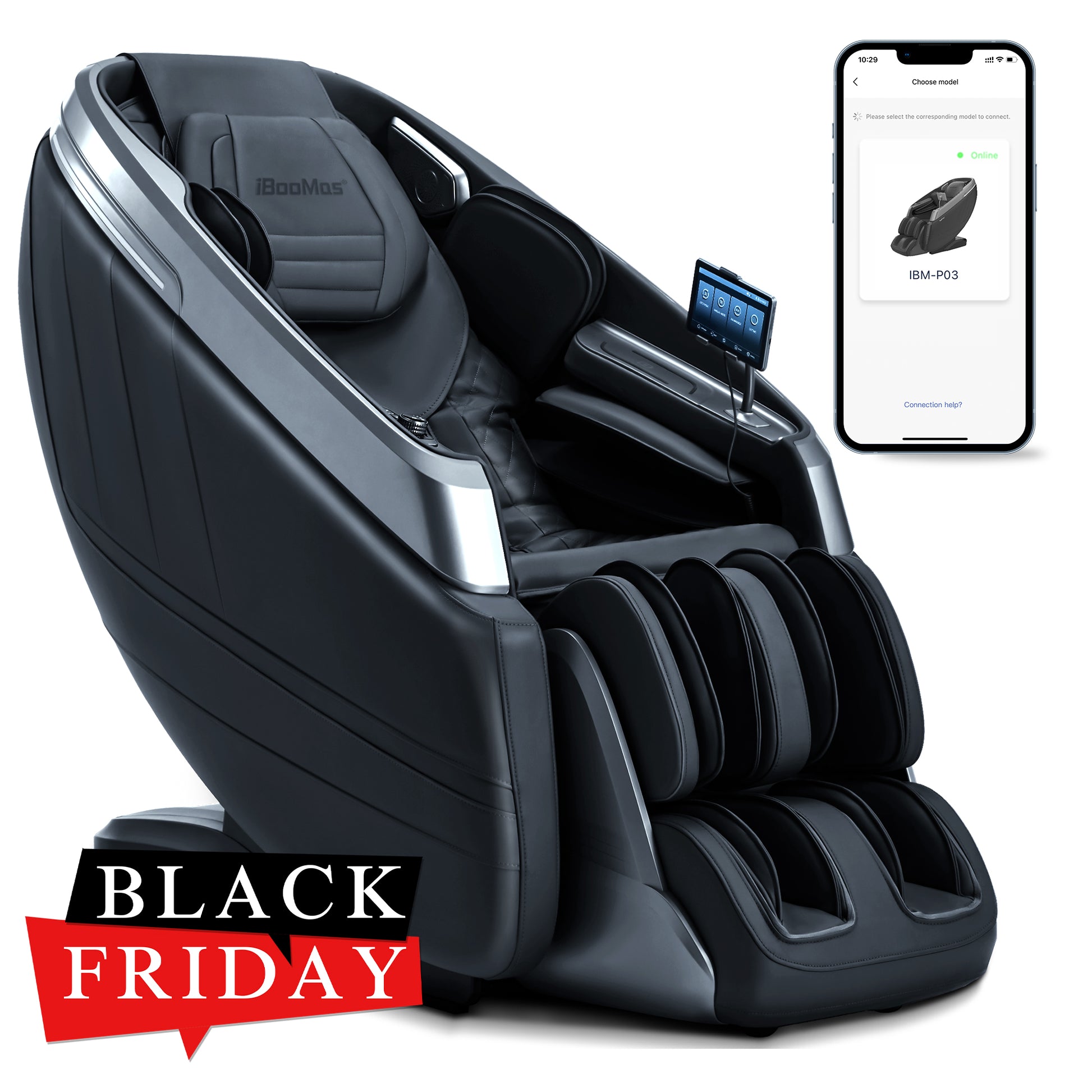 <Christmas Package> IBooMas® IBM-P03 Ultimate 4D Mimic Space Capsule Zero-G Massage Chair (2 Colors)