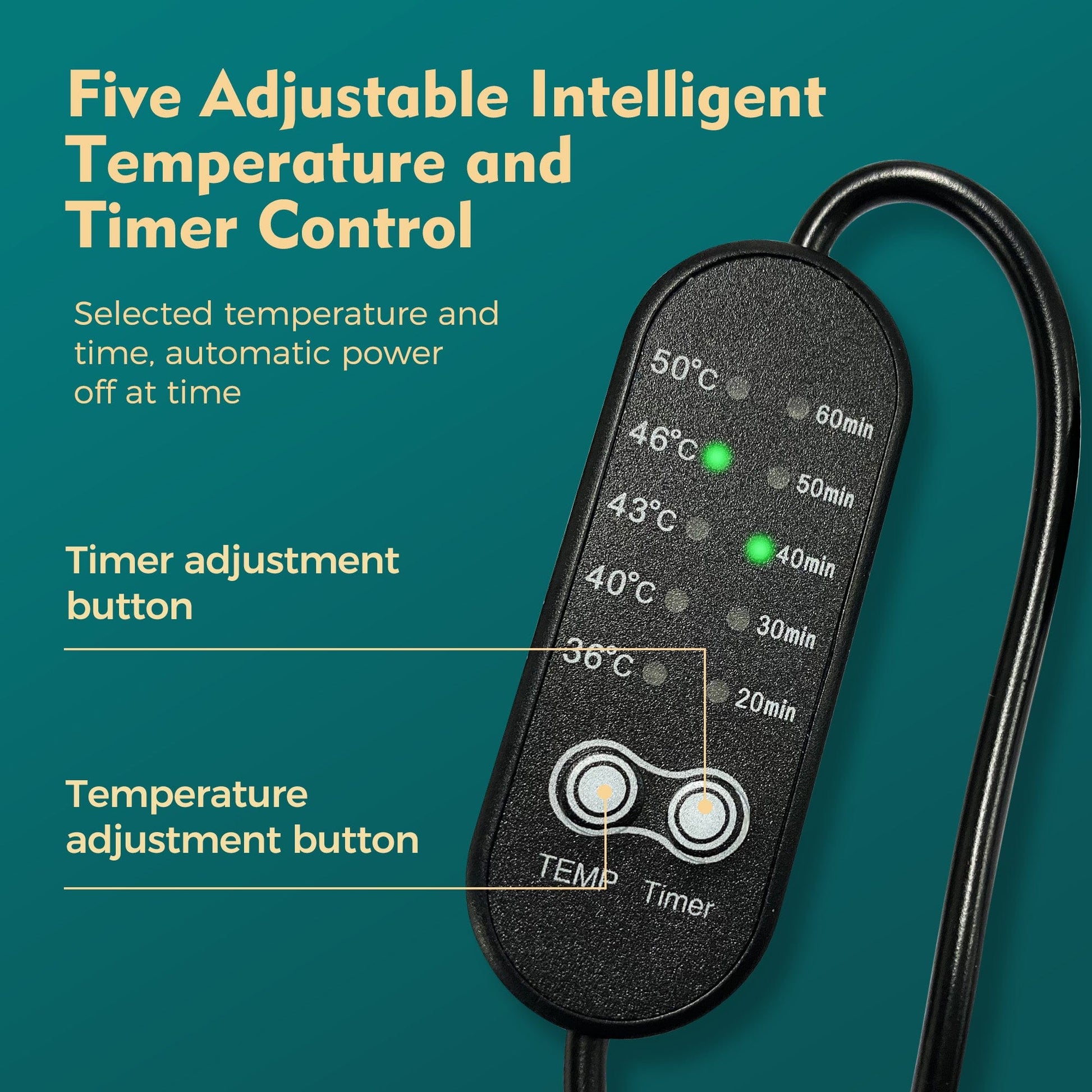 Five Adjustable Temp and Timer Control