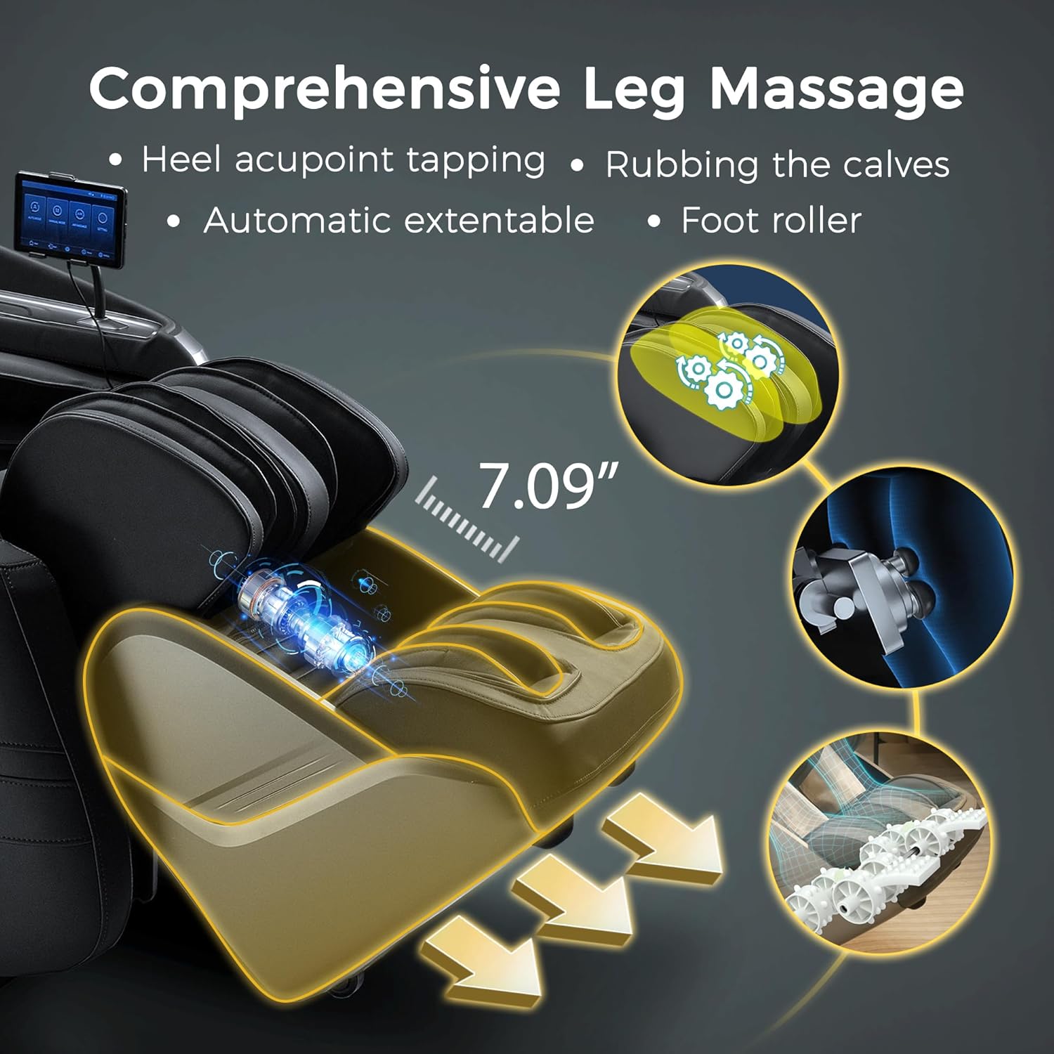 iBooMas P03 deep tissue massage chair with shoulder airbags