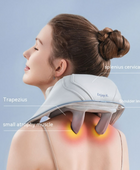iBooMas Rouleaux 3D de massage du cou et des épaules travaillant sur les douleurs des tissus profonds et le soulagement des nœuds (cadeau pour R8089)