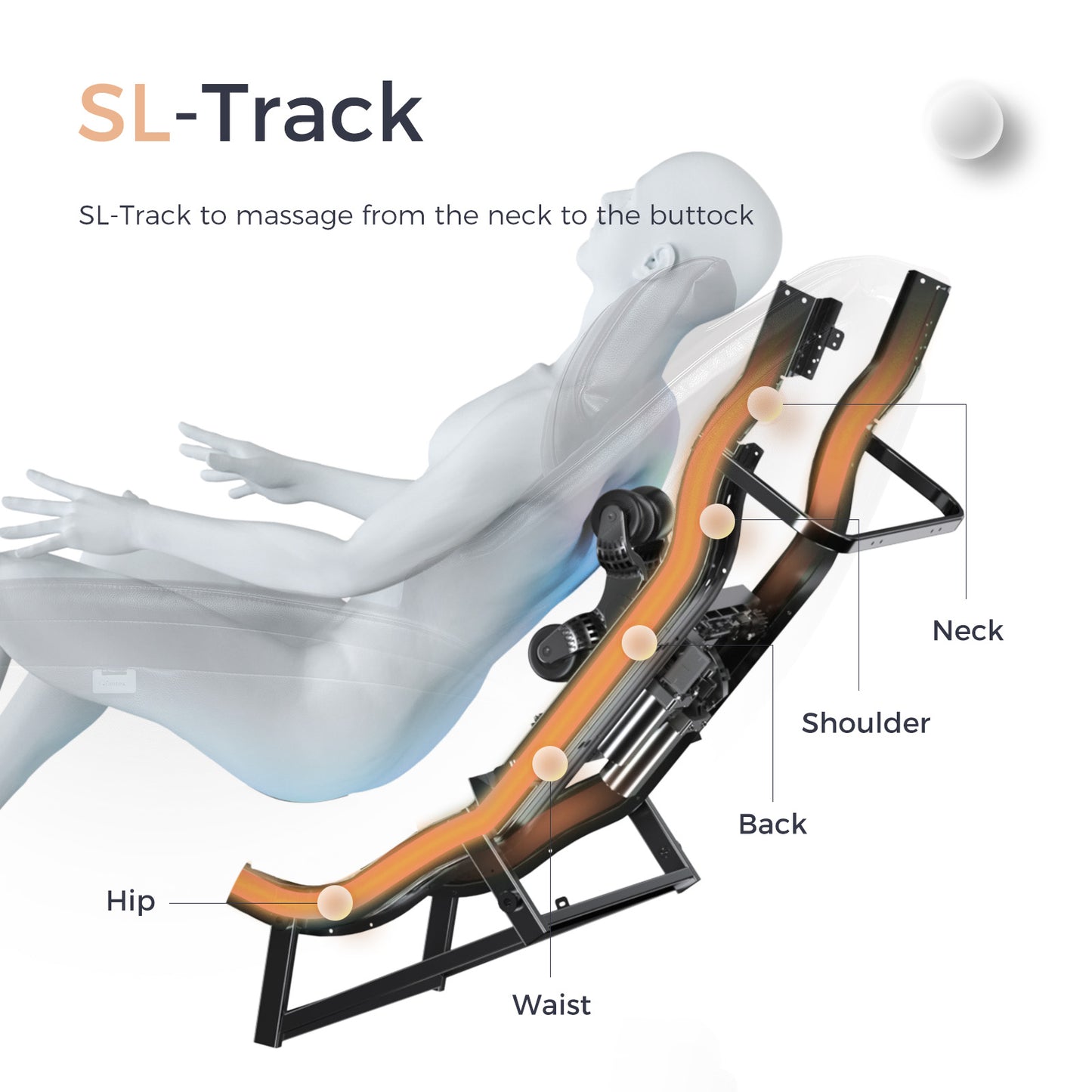 SL track 3d mechanism recliner massage sofa